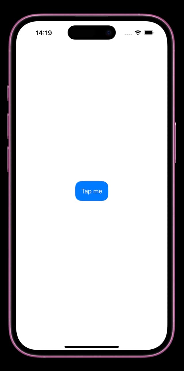 Initial project with a button