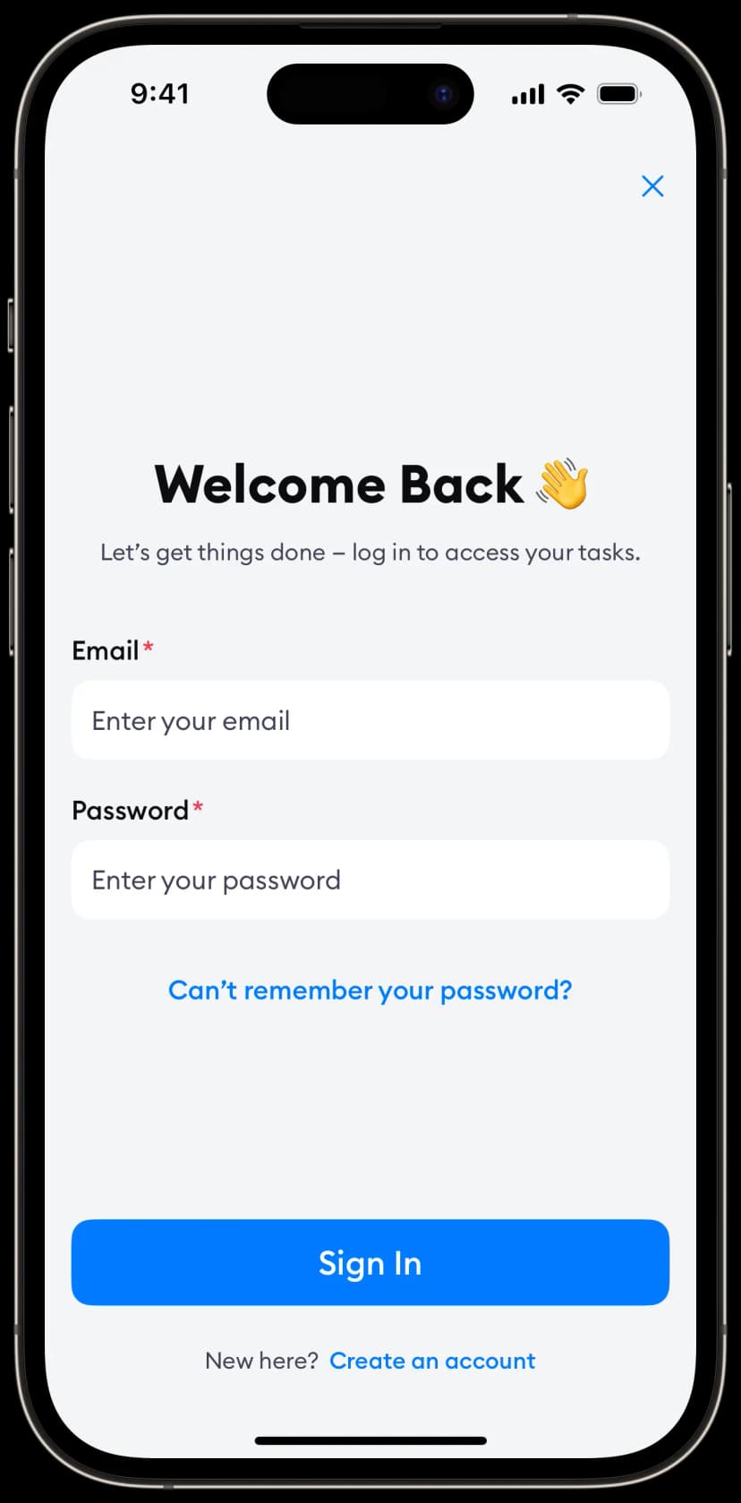 Authentication Variant 1 Screen 2