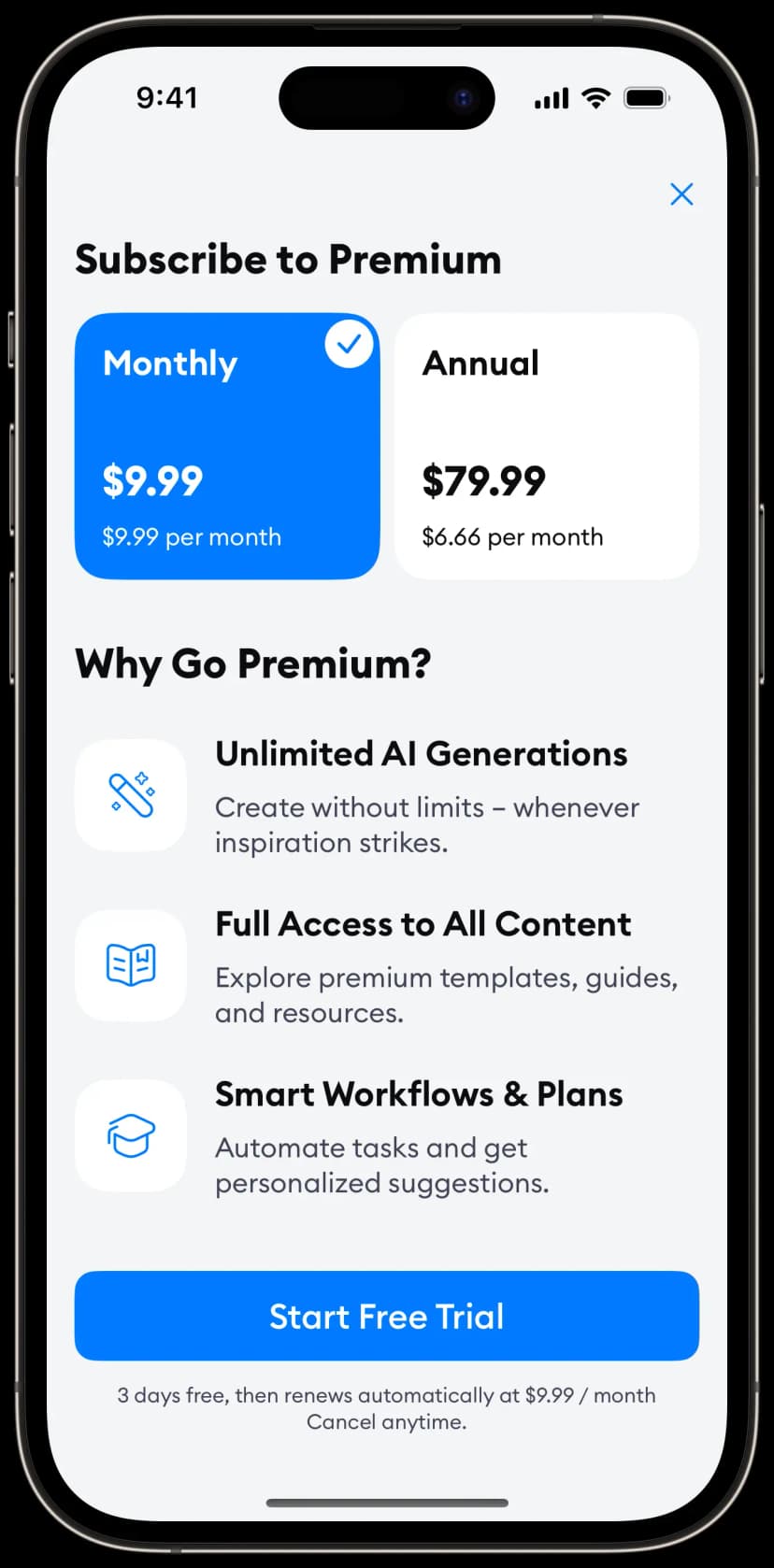 Paywall Variant 1