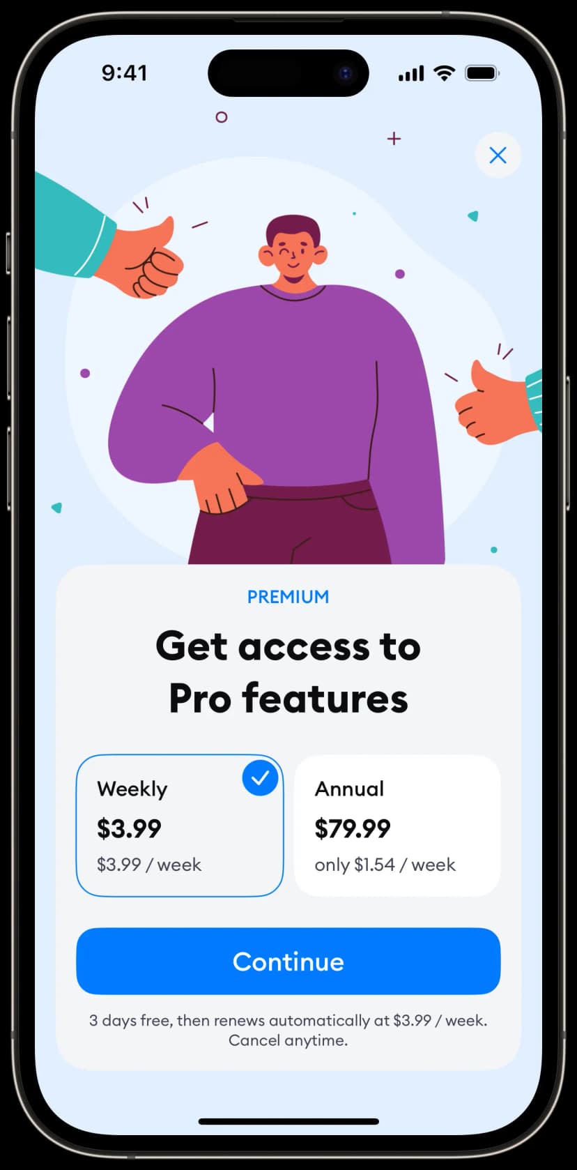 Paywall UI Screenshot