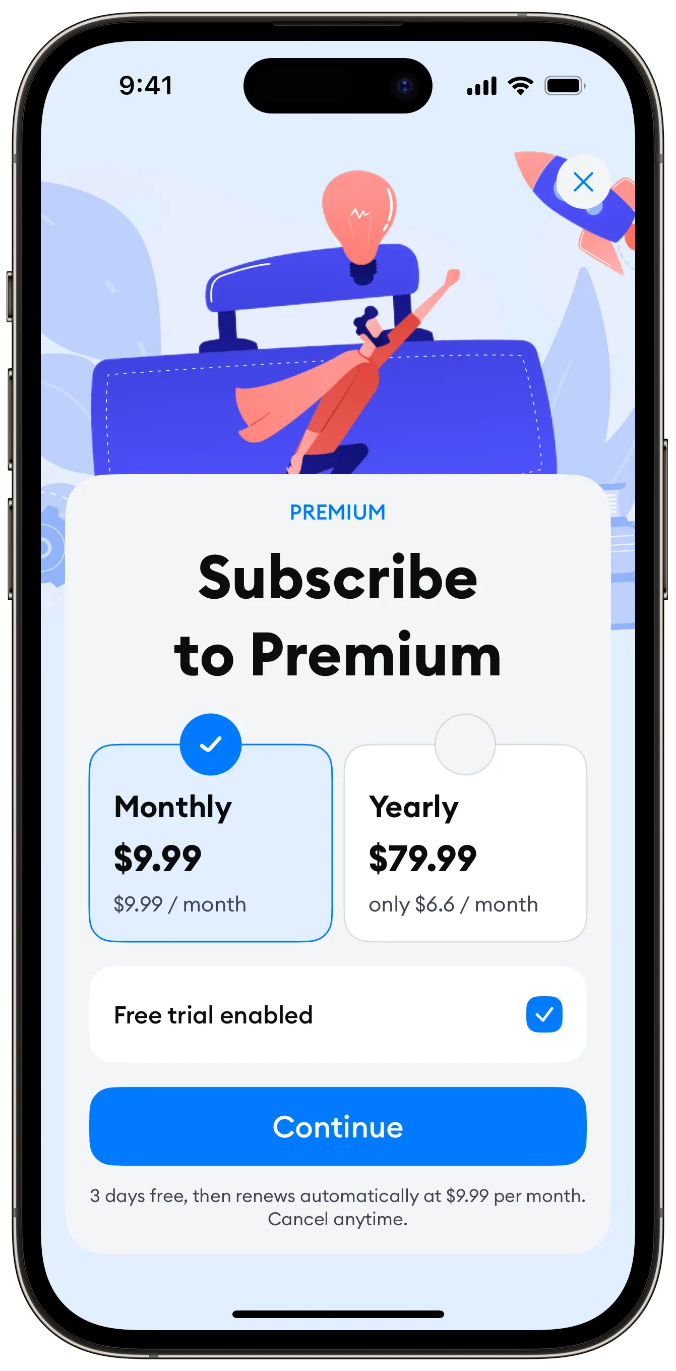 Paywall UI Screenshot