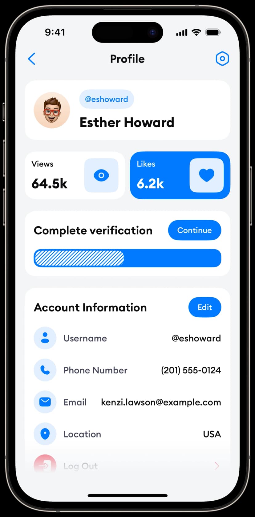 Profile UI Screenshot