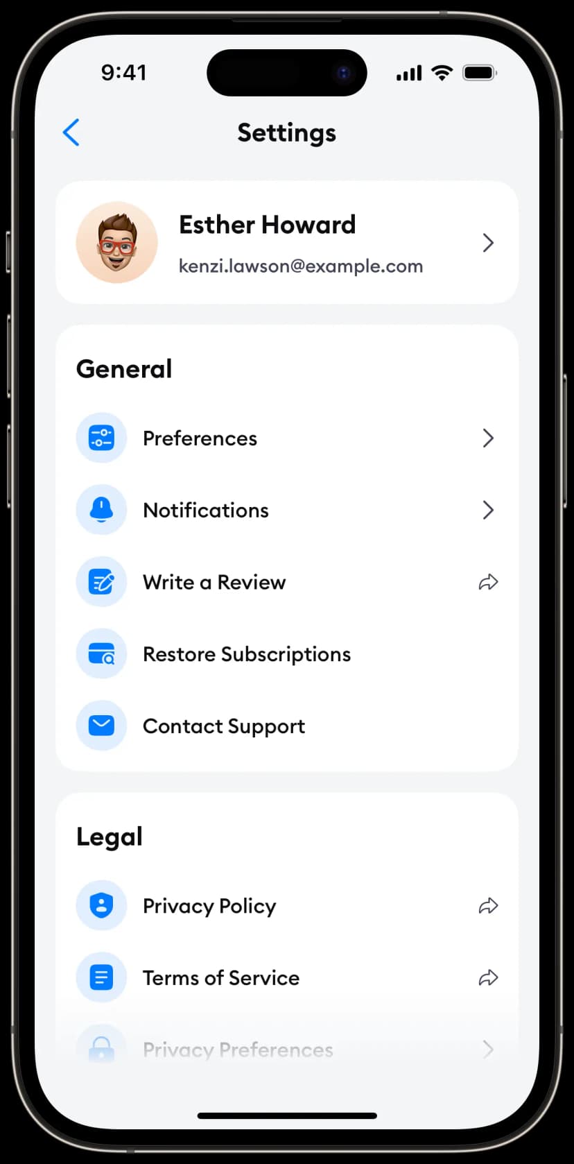 Settings Variant 3