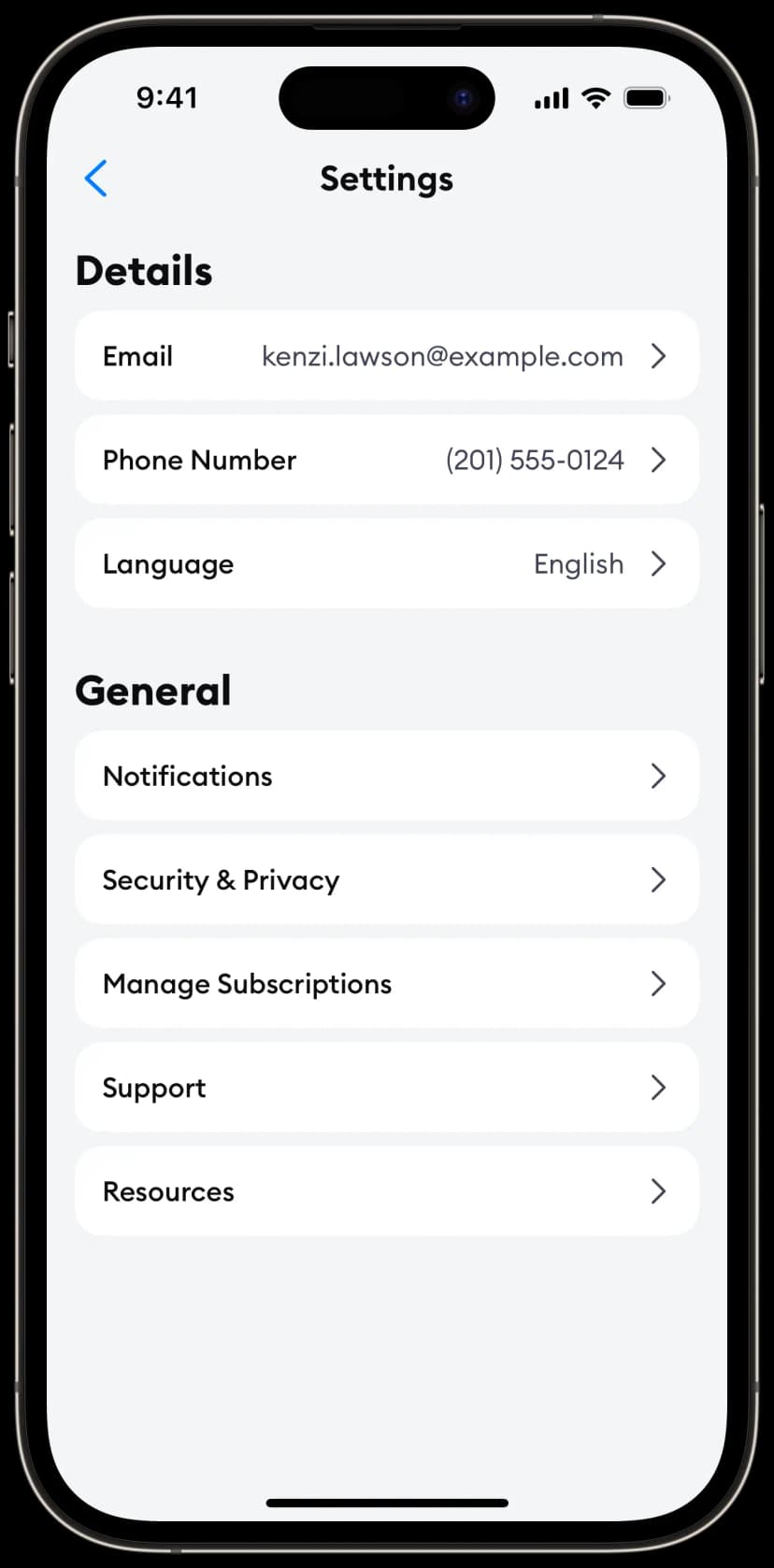 Settings Variant 2